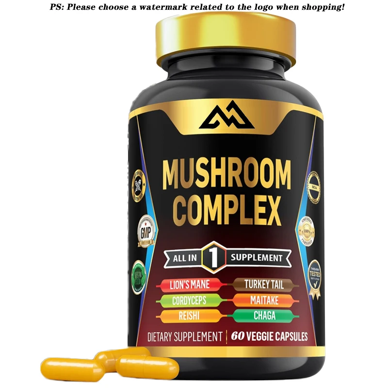 Mushroom Supplement -13 in 1- Contains Cordyceps sinensis, Ganoderma lucidum, fire tail, shiitake mushrooms, mushrooms, etc