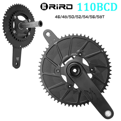 RIRO 110 bcd plato de bicicleta de carretera 46T 48T 50T 52T 54T 56T 58T semi cerrado estrecho ancho con pernos anillo de cadena para SHIMANO R7000