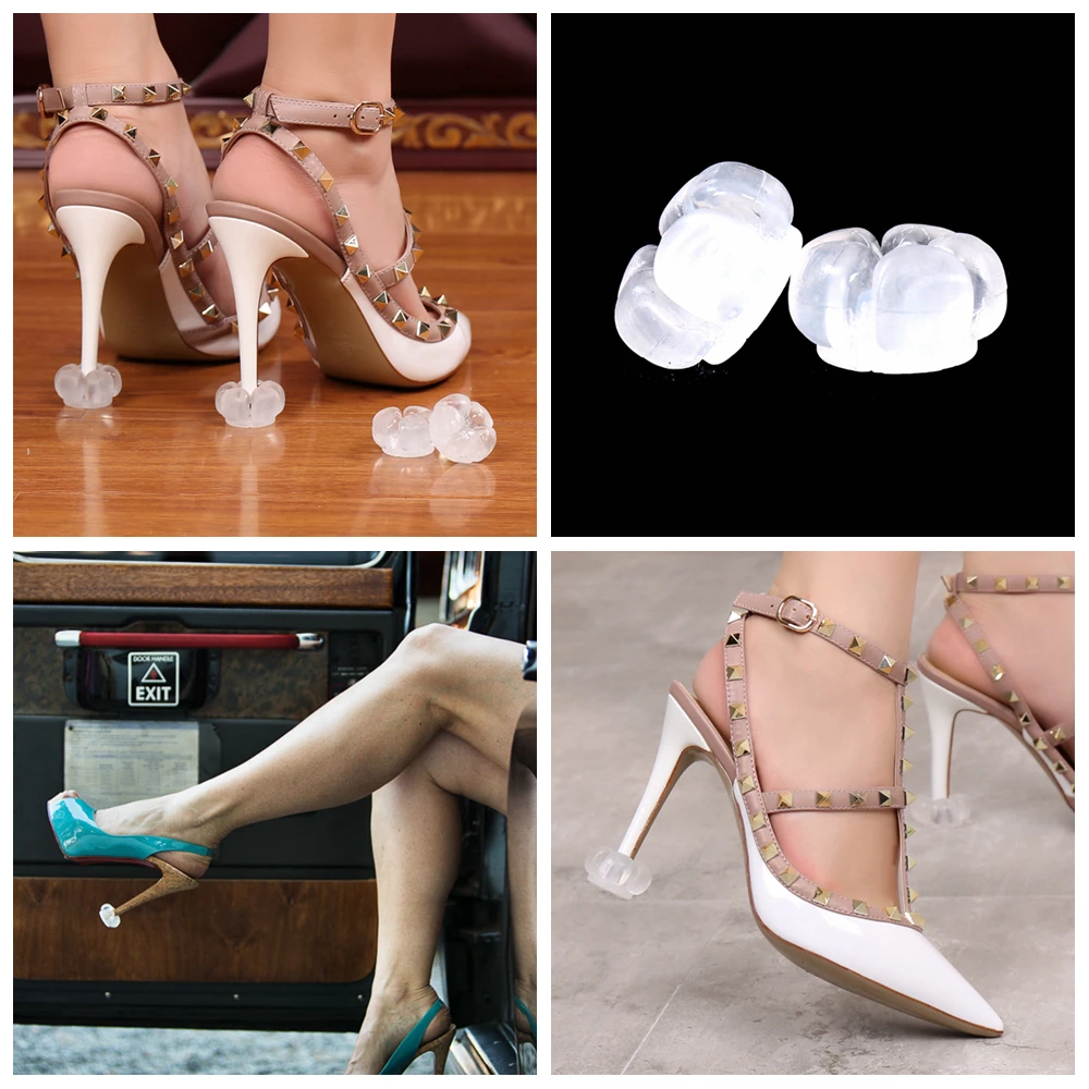 

50 пар защиты высоких каблуков, чехлы на высокие каблуки, противоскользящие силиконовые стопоры для пятки для свадебной вечеринки на открытом воздухе, защита пятки