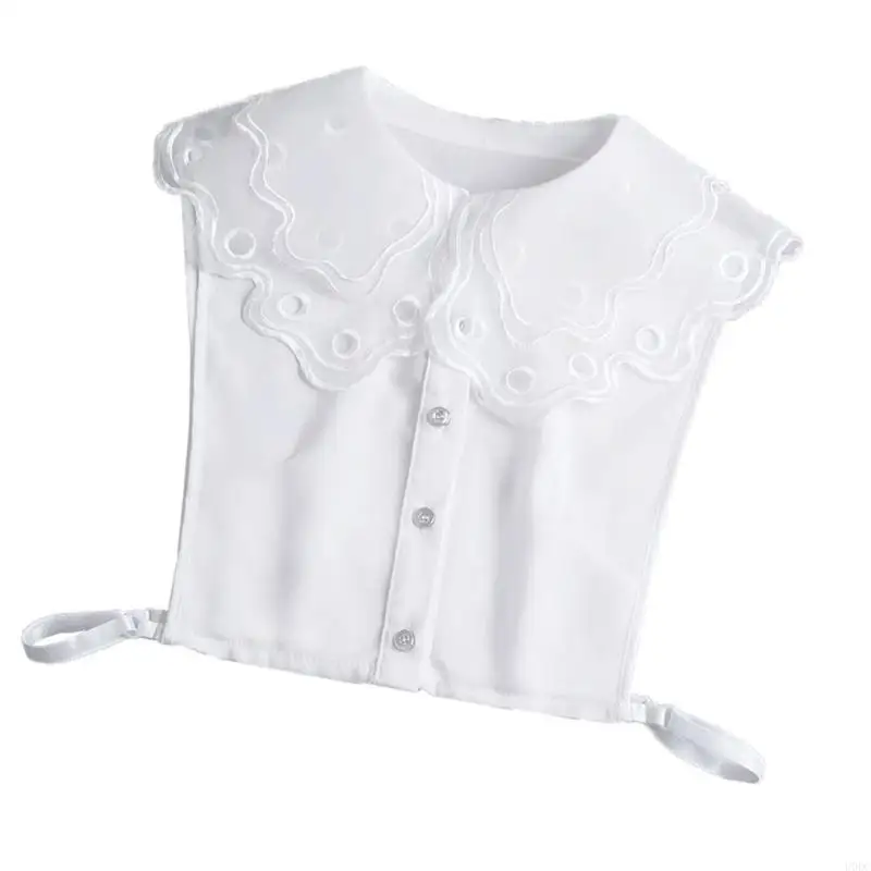 خفيفة الوزن الشيفون المطرزة برقبة تصميم انفصال Fasle طوق شال يوم إلى ليلة الانتقال الأصفاد المعصم Y166 #5