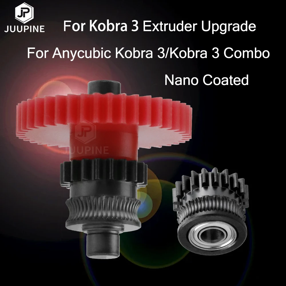 For Kobra 3 Extruder Upgrade Kobra 3 Gear Nano Coated Hardened Steel One-piece Kit for Anycubic Kobra 3 Parts Kobra3 Accessories