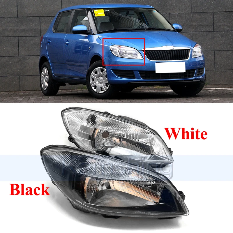 

Kamshing Front Bumper Headlight For Skoda Fabia 2012-2014 Front Head Light Headlamp Head Lamp