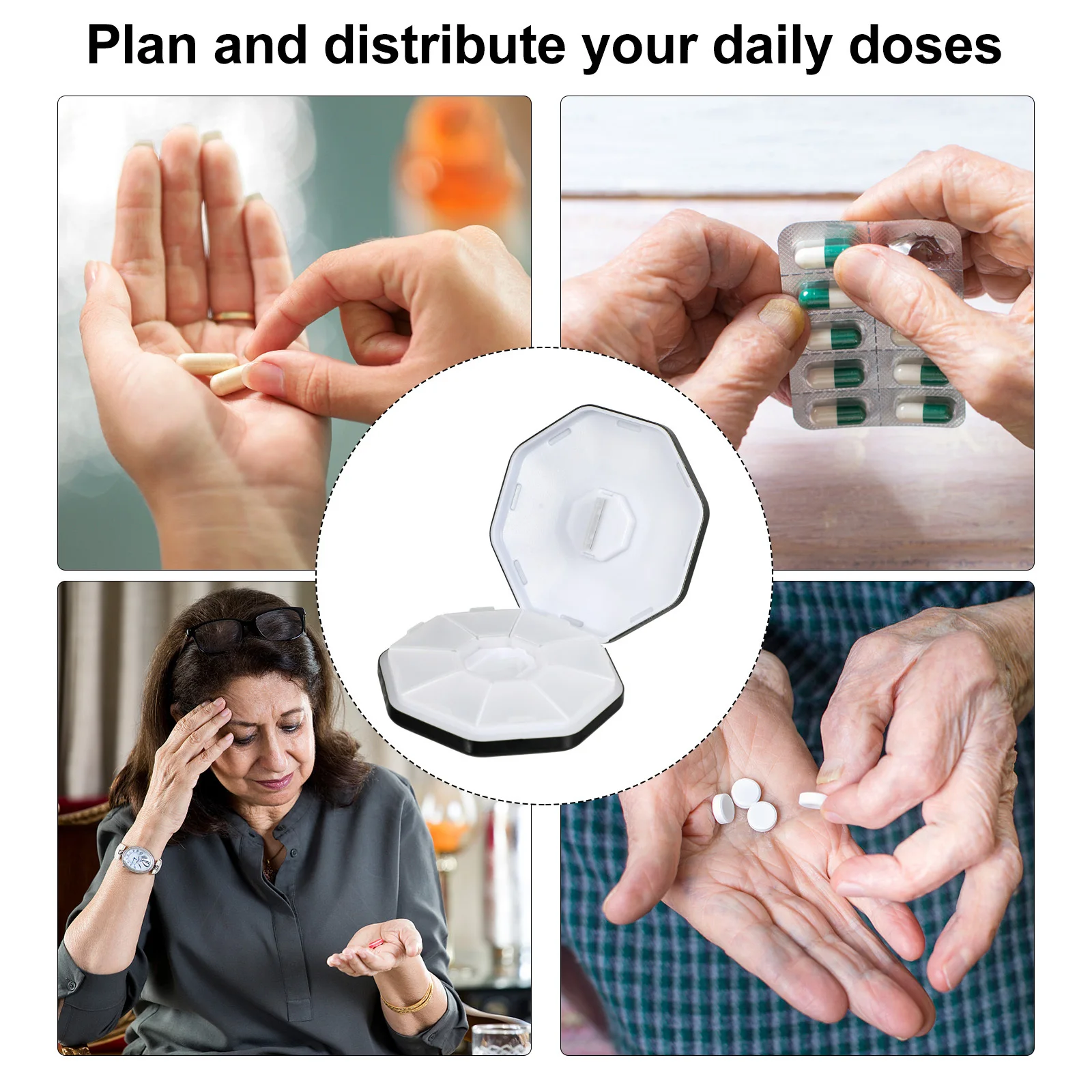 

Cutter Portable Medicine Splitter Storage Box For Travel Home Office Use Tablet Pulverizer Pill Storage Boxes