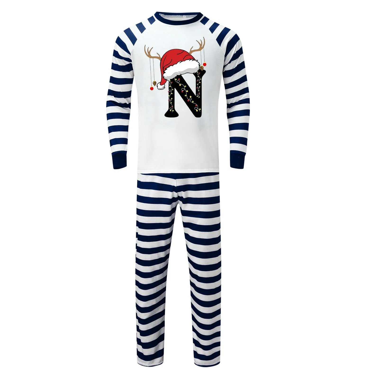 Ensembles de pyjamas College de Noël pour la famille, tenues assorties, vêtements d'intérieur mignons, barboteuse, vêtements de nuit de vacances, vêtements de nuit, 2 pièces