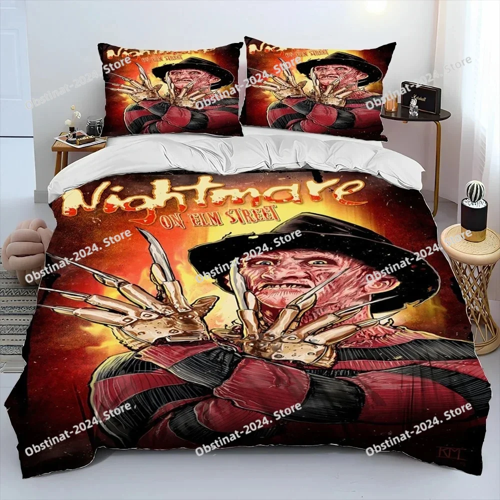 

Horror Movie Character Chucky Saw Comforter Bedding Set,Duvet Cover Bed Set Quilt Cover Pillowcase,King Queen Size Bedding Set