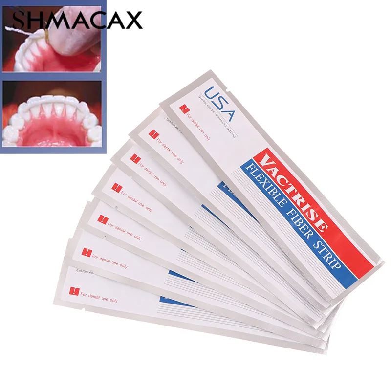 

7pcs Dental Fiber Splint Glass Flexible Fiber Strip Composite Light Resin Cure Bonding Strips Dentistry Material