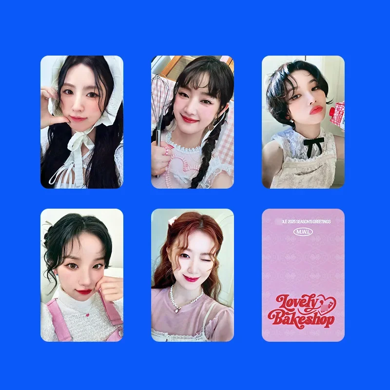 GIDLE Kpop 2025 SEASONS GREETINGS LOVELY BAKESHOP Ver Group Photo Cards