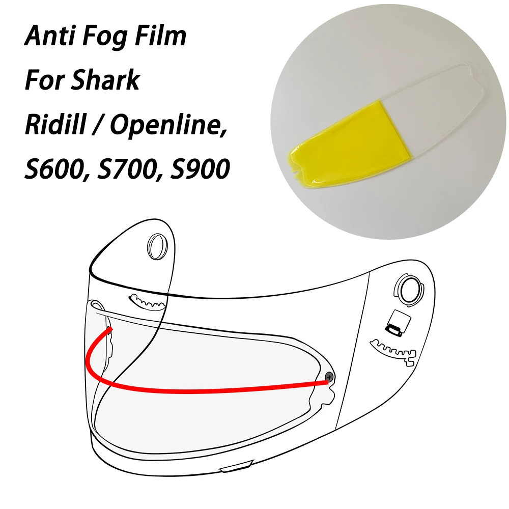 

Motorcycle Helmet Visor Anti Fog Film For Shark Ridill Openline S600 S700 S900 Anti-fog Insert Sticker