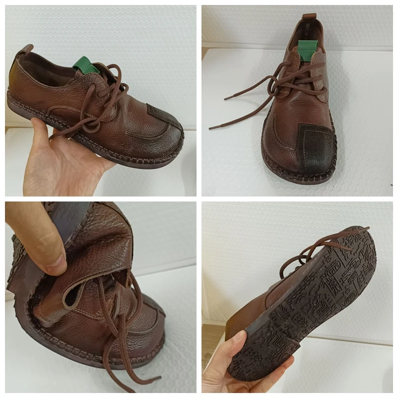 Koznoy 2cm Retro etnico naturale in vera pelle comode donne poco profonde appartamenti morbidi Casual autunno cucito mocassino estate scarpe