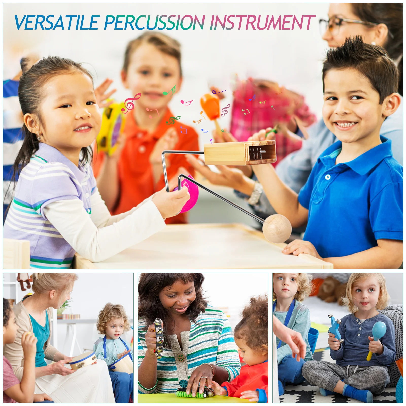 

1pcs Wooden Vibraslap Unique Sound Durable Construction Musical Rhythm Percussion Instrument Band Latin Handheld Sound Plaything