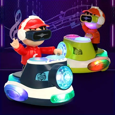 Interaktiv DJ-leksak för barn - Lysande, musiksynkroniserad danskul - Perfekt födelsedags-, jul-, Thanksgiving- och Halloweenpresent 10 best sales sång- och dansleksaker - №10