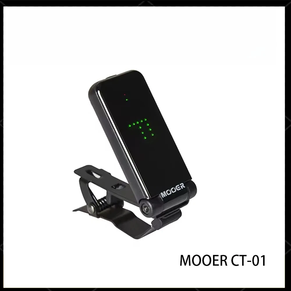 Afinador de Guitarra Mooer CT-01, Afinador de Clip Giratorio con Pantalla LCD para Bajo Eléctrico, Violín, Accesorio de Guitarra Giratorio de 360 Grados