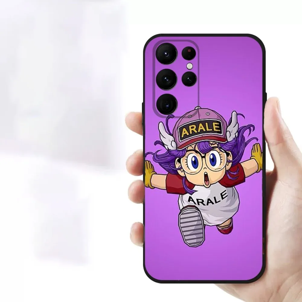 Dr Slump A-Arale Anime  Phone Case For Samsung S23,23,22,30,21,10,9,Note20 Ultra,Lite,Ultra,5G,Plus,FE,Black Soft Case