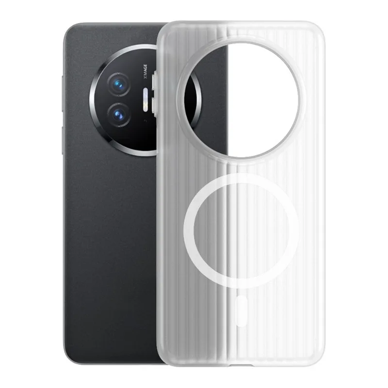 For Huawei Mate 60 Pro Corrugated Grating Magnetic Protective Case Mobile Phone