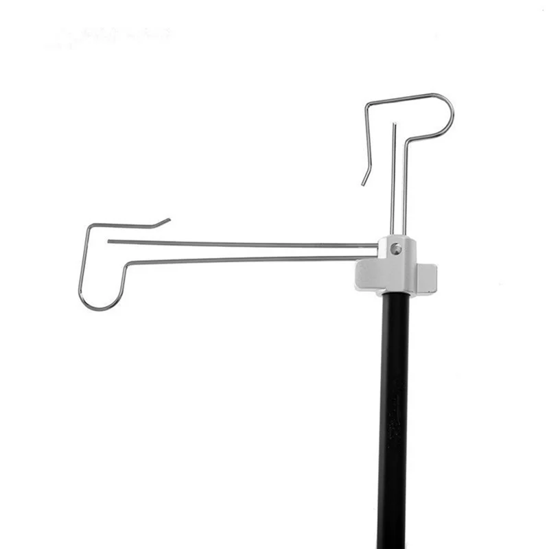 

Лидер продаж, подставка для кемпинговой лампы из алюминиевого сплава с двойными крючками, складной телескопический столб для лампы, держатель для уличного освещения, вешалка для лампы