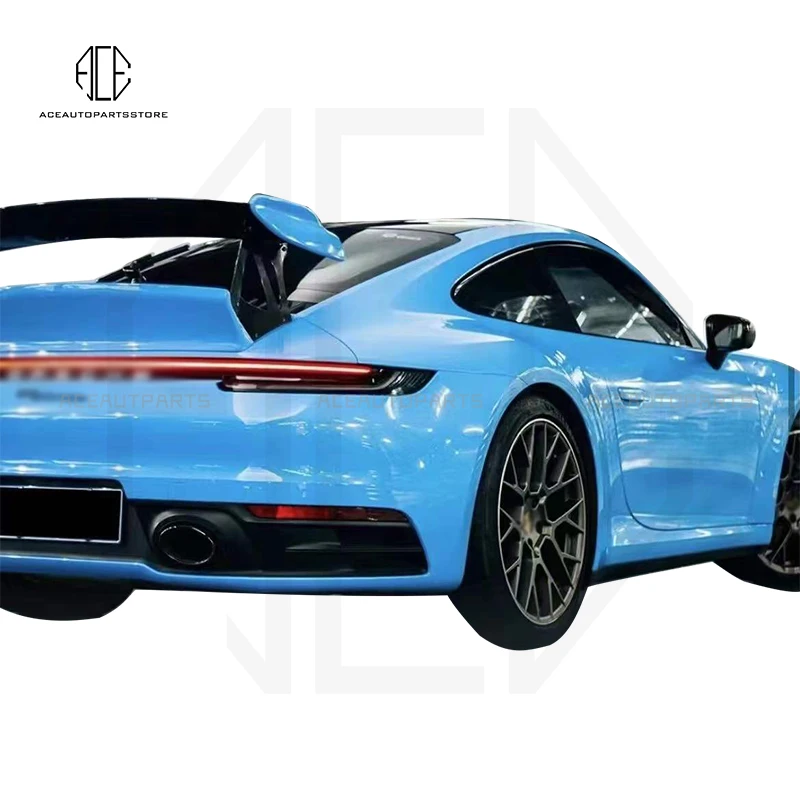 Newest 911 992 Carbon Fiber Rear Spoiler Fiber Glass Wing with Stand for Porsche 911 992 Carrera Car Body Kit 2019-up