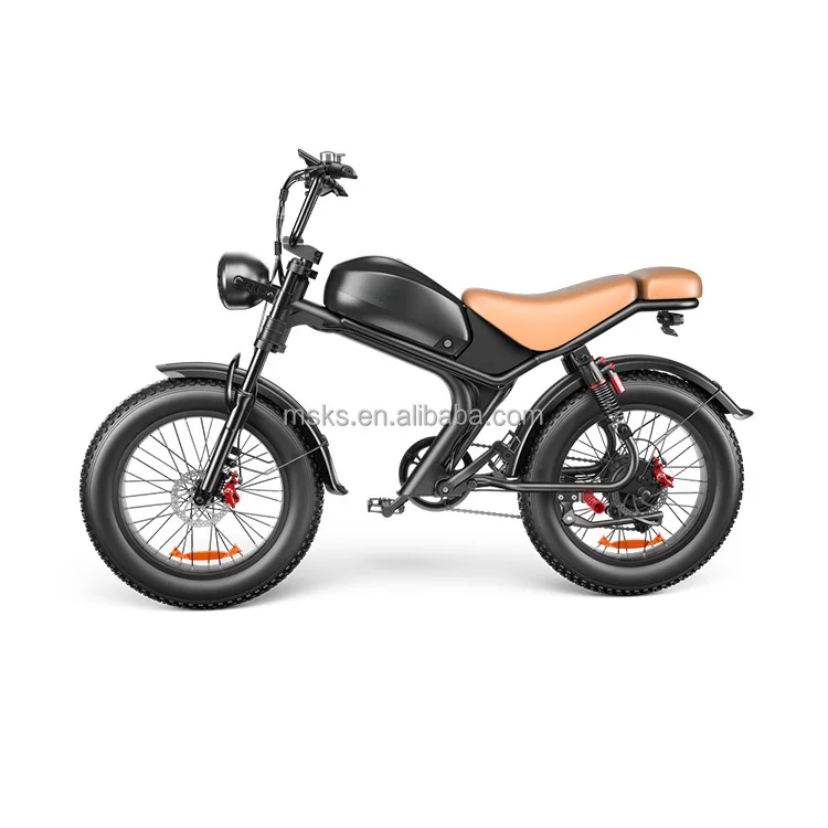 High Quality Retro Fat Bike Europe Warehouse 48V Electric Bike 1000W Motor With Full Suspemsion Fat Tyre Cycle