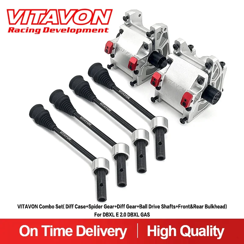 VITAVON Combo Set( Diff Case+Spider Gear+Diff Gear+Ball Drive Shafts+Front&Rear Bulkhead)For DBXL E 2.0 DBXL GAS