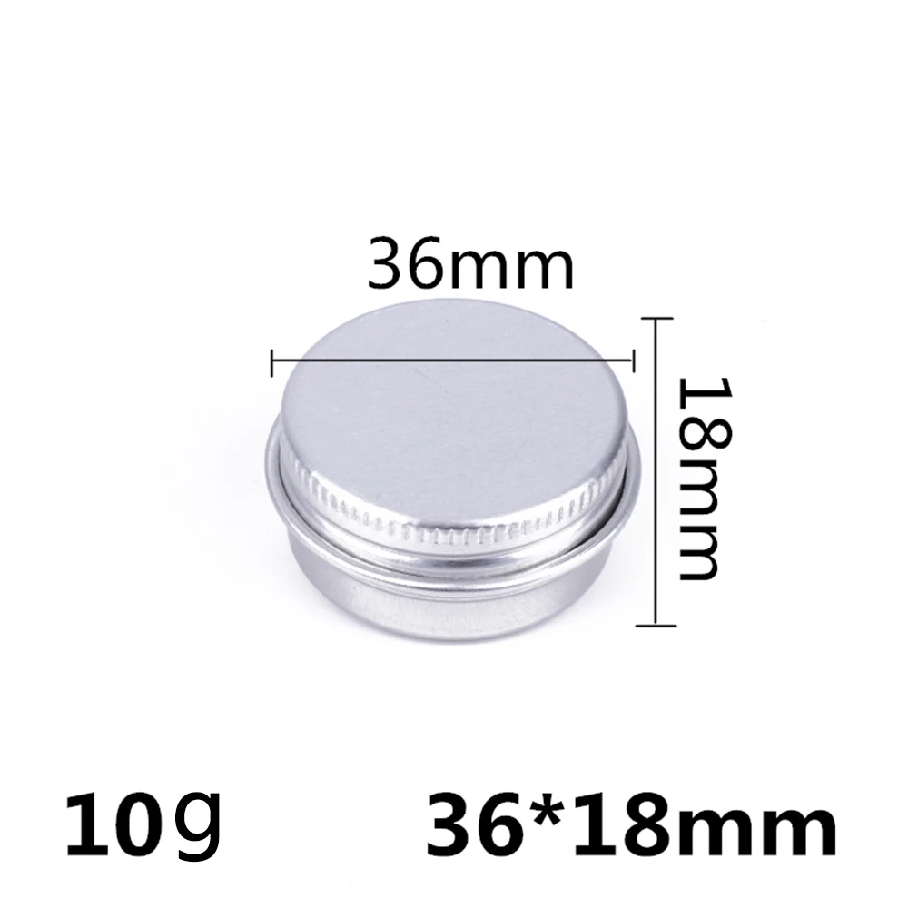 5/10/15/20/30/50/60/80/100/110/150/200G Lege Ronde Draagbare Aluminium Doos Metalen Blikjes Diy Crème Zilver Aluminium Behuizing