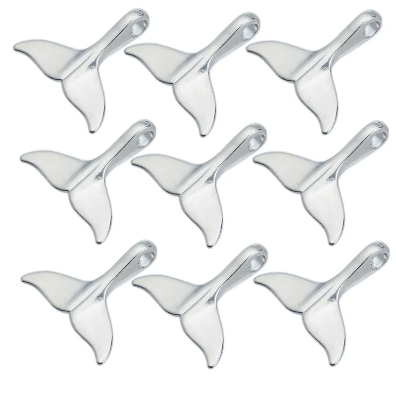 10pcs/lot Alloy Whale Tail Charms Pendant DIY Handmade Bracelet Necklace for Jewelry Making Accessories