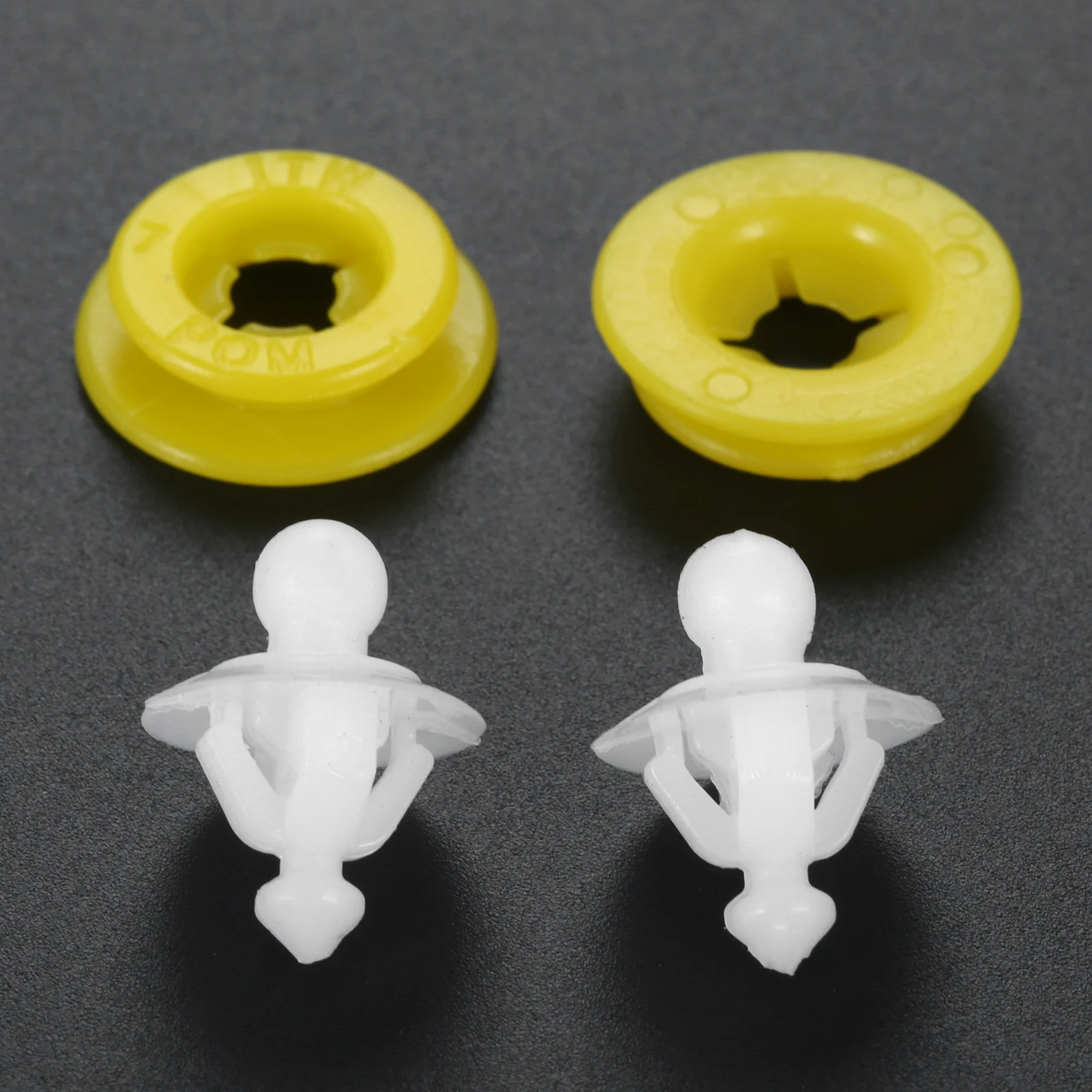Set 10 Clip Fissaggio Paraurti Laterale Per Citroen DS3, In ABS, Colore Bianco