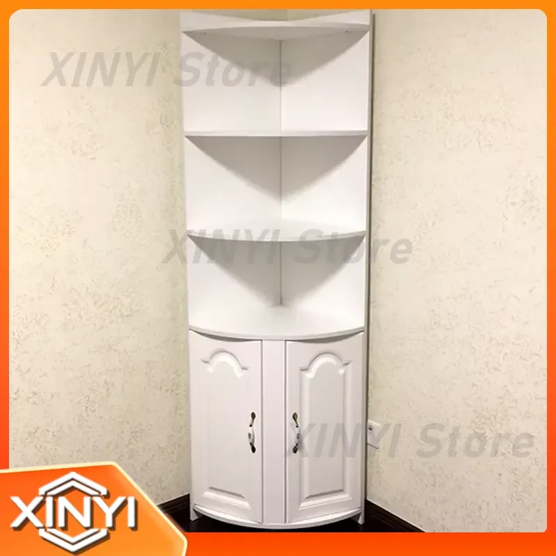 Corner Cabinet Triangle Storage Shelf for Living Room Bedroom | Side Storage Cabinet Furniture for Small Space Organization