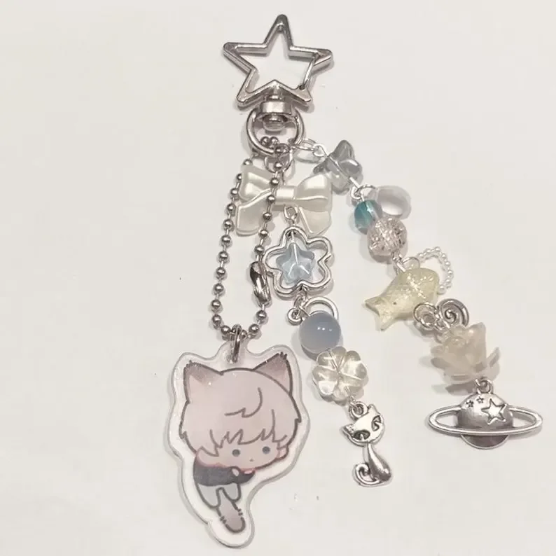 Love with Deep Space Chibi Kitty keychain