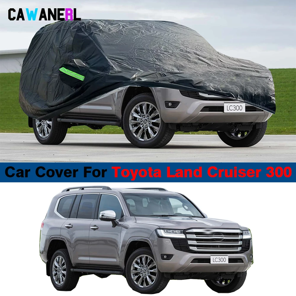 Waterproof Full Car Cover For Toyota Land Cruiser 300 2021-2025 Outdoor Anti-UV Sun Snow Rain Protection SUV Cover Dustproof