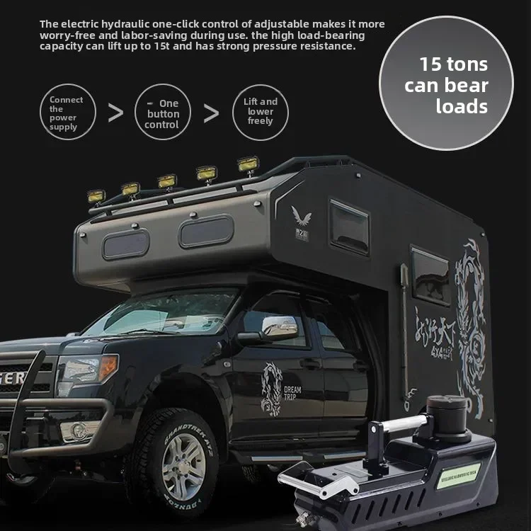 Reliable 15T Car Electric Jack 12V Vehicle Hydraulic Horizontal Bus RV Truck Off-road High Power Jack and Lifting Equipment