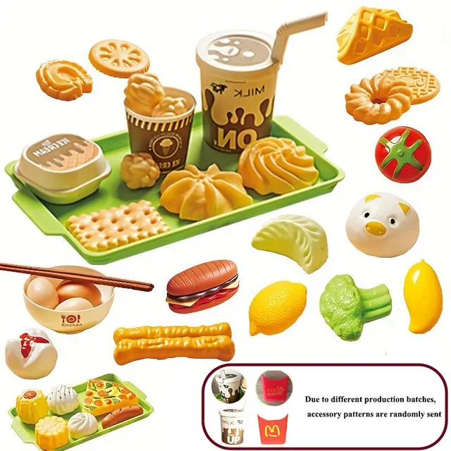 Mini zabawka kuchenna dla dzieci udawaj zagraj w symulowane jedzenie Hamburger Cookie Miniaturowe akcesoria dla dzieci Dziewczyna Prezent edukacyjny