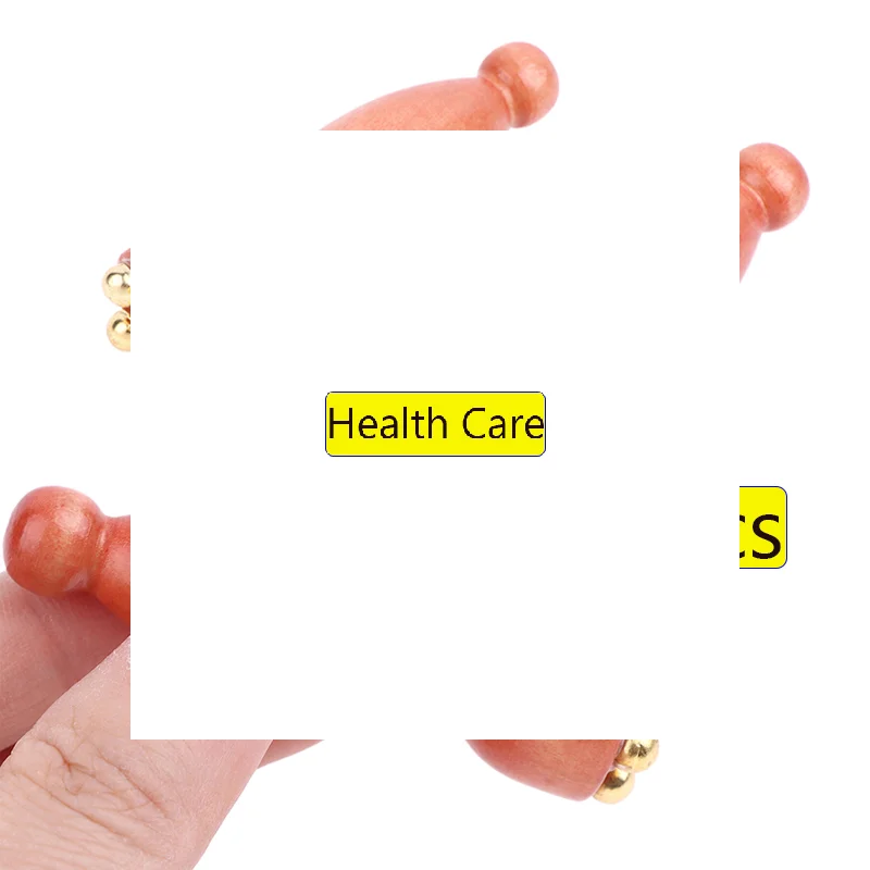 2Pcs Handheld Lotus Seedpod Beauty Professional Alloy Rosewood Facial GuaSha Tool Eye Relaxation Spot Meridians Acupoint Massage