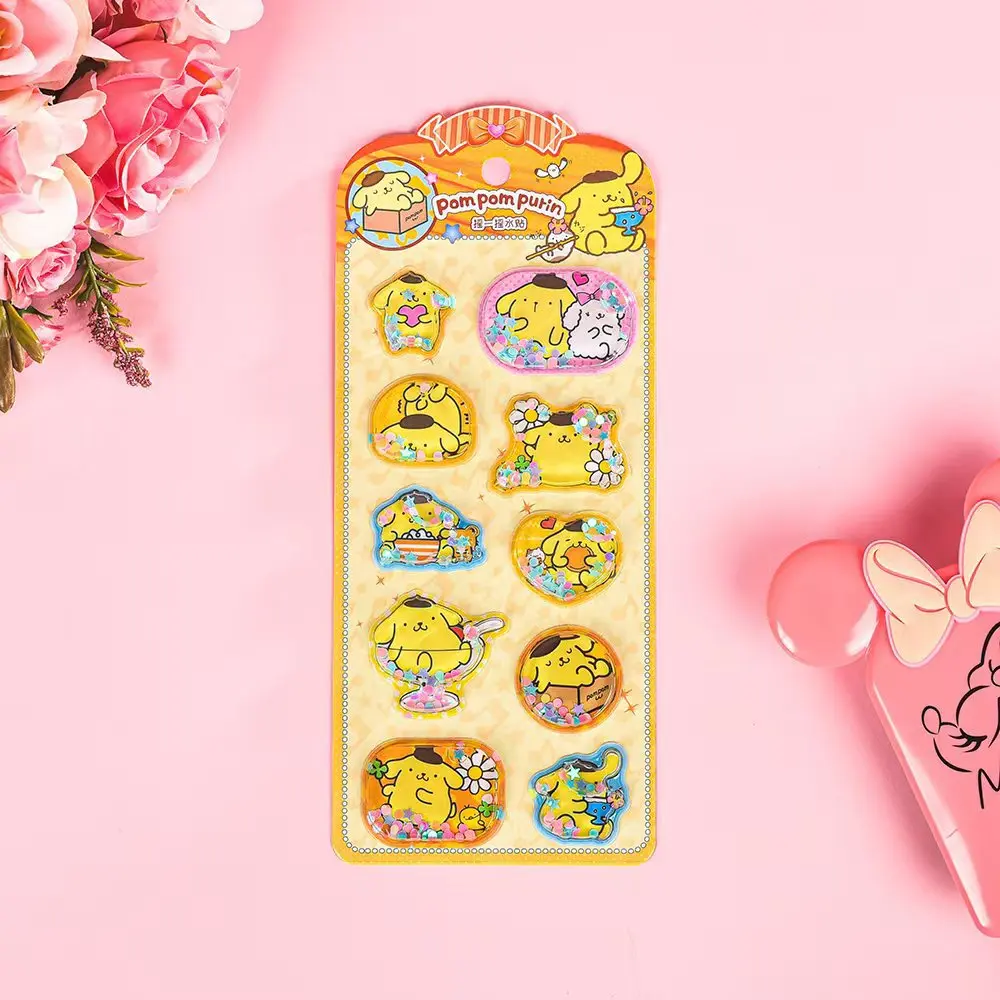 @Anime Hello Kitty Hangyodon Cinnamoroll 3D Transparent Jelly Aufkleber Kristall Niedliche dekorative Aufkleber Handyhüllen DIY Spielzeug