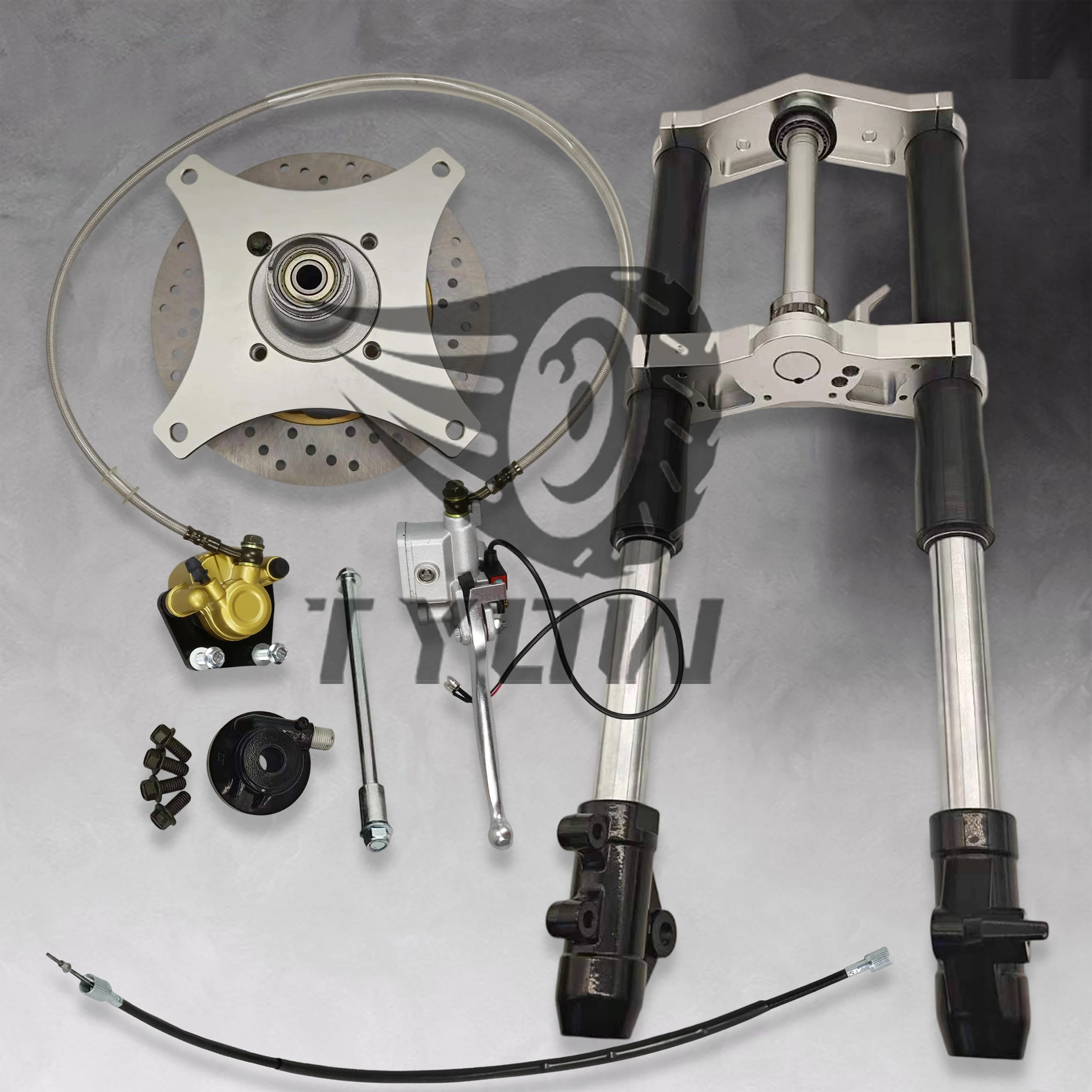 Dax Ct70 Disc Brake Front End Upside Down Kit Motorcycle Inverted Fork With Spoke