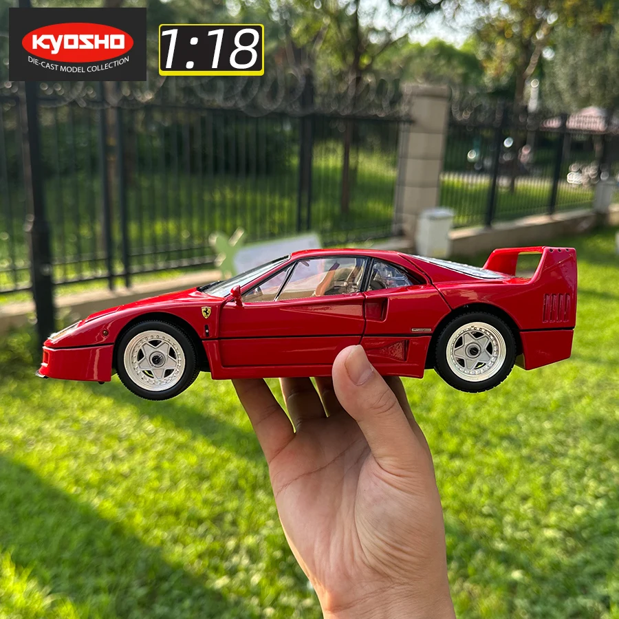 KYOSHO 1/18 scale F40 Sports car model Metal static decoration Holiday Gift Collection multicolor optional