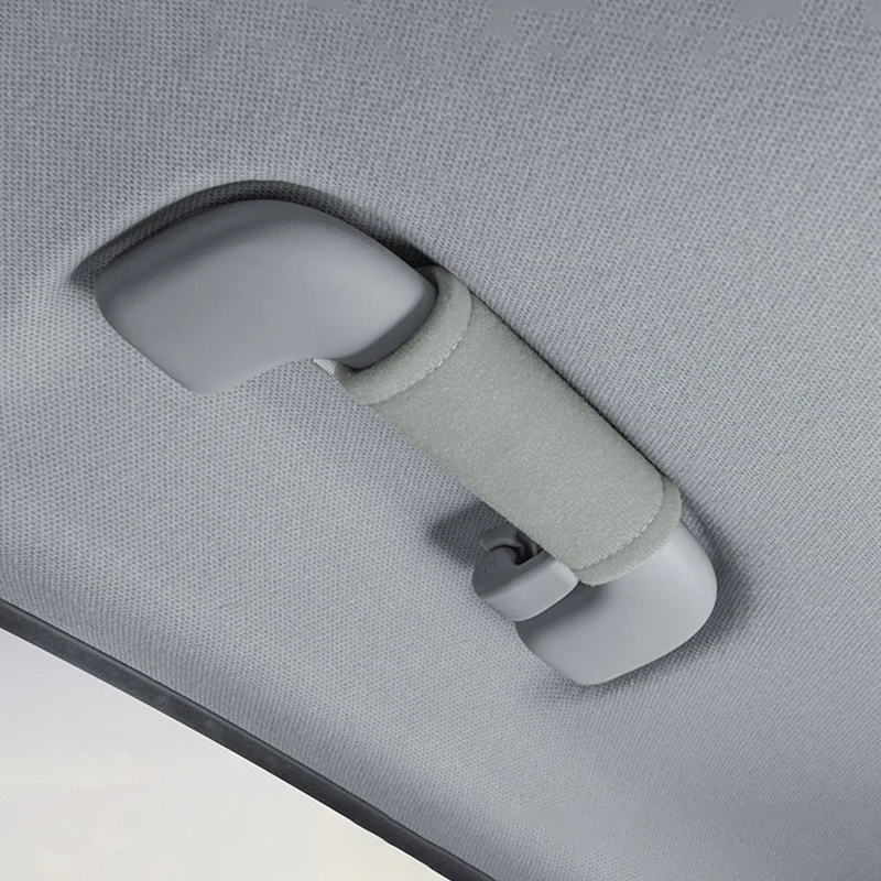 ที่หุ้มมือจับหลังคารถยนต์แบบนุ่ม 2/4 ชิ้น ป้องกันการลื่น ที่หุ้มมือจับดึง ที่หุ้มมือจับเพดาน อุปกรณ์ตกแต่งภายในรถยนต์