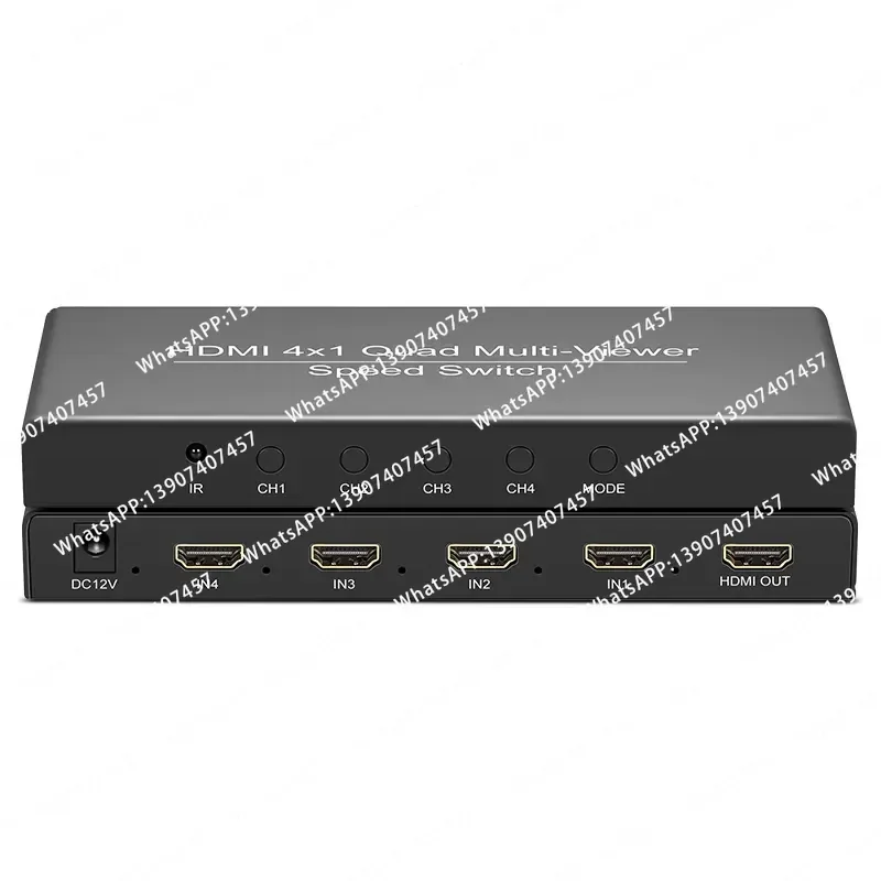 Yuechuangxing hdmi splitter four in one out seamless switcher 4K high-resolution video computer hdmi four screen splitter dnf