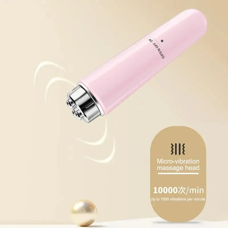 Mini Massage Pen Portable 4 Head Electric Eye Massage Instrument Tools Relax Device Lift Face Vibration Stick Health Care White view 3