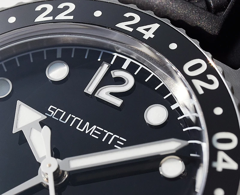 SCMTLUMETTE A061 Klassische 1969 Hommage-Uhr Automatik Taucheruhr für Herren 200M Keramik-Lünette Leuchtend im Dunkeln Outdoor Abenteuer Sport Gummiarmband – Detail 10