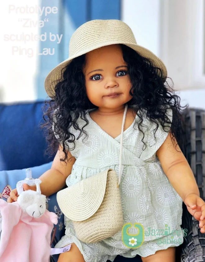 

Кукла-реборн EGO Ziva Toddler из винила от Ping Lau, 30 дюймов, с загорелой кожей, девочка, уже окрашена, готовая к продаже