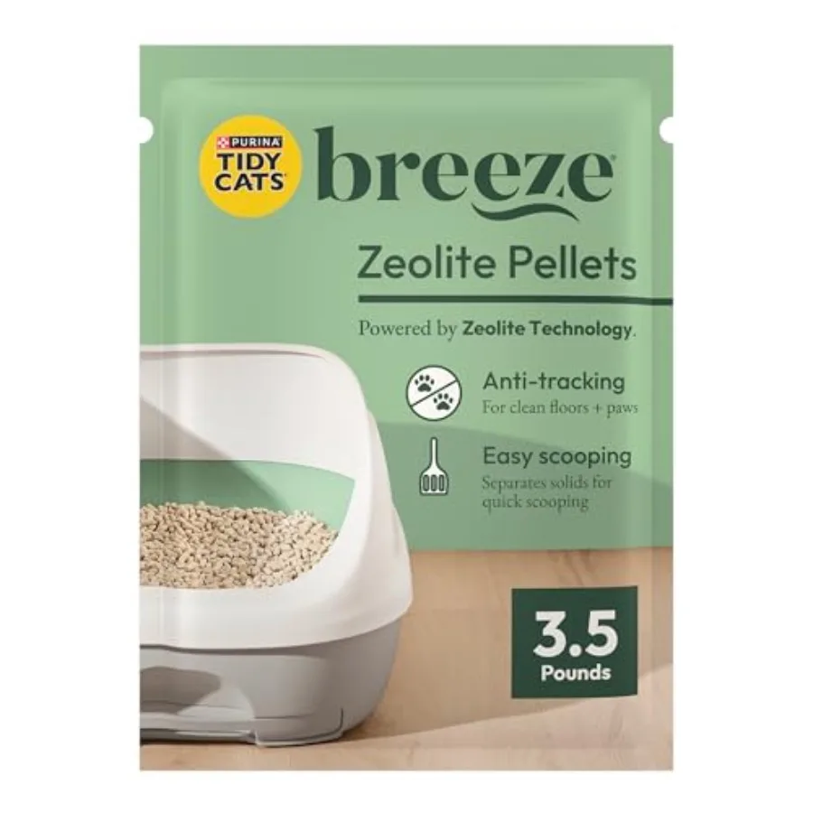 

Purina Litter Pellets Breeze Refill Litter Pellets in Recyclable Box - 6 x 3.5 lb Bags Cat Litter Light Gray Odor Control Clump