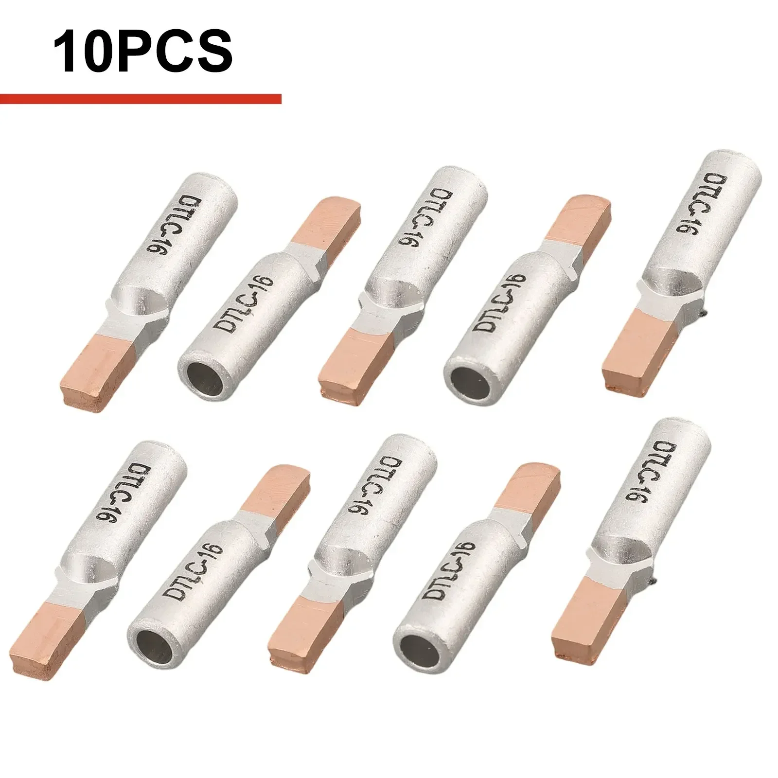 10pcs Wire Terminals DTLC-10 DTLC-16 DTLC-25 10-25mm2 For Circuit Breaker Wire DTLC Terminal Cable Lugs Wiring Connector