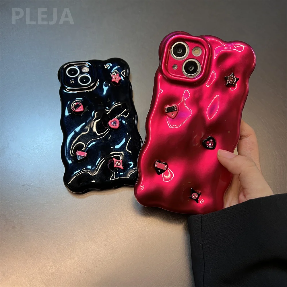 Luxury 3D Star Diamonds Phone Case, Protection Solicone Cover Cool Girl Cute Cases iPhone 14 Pro Max 11 12 13 Pro Max
