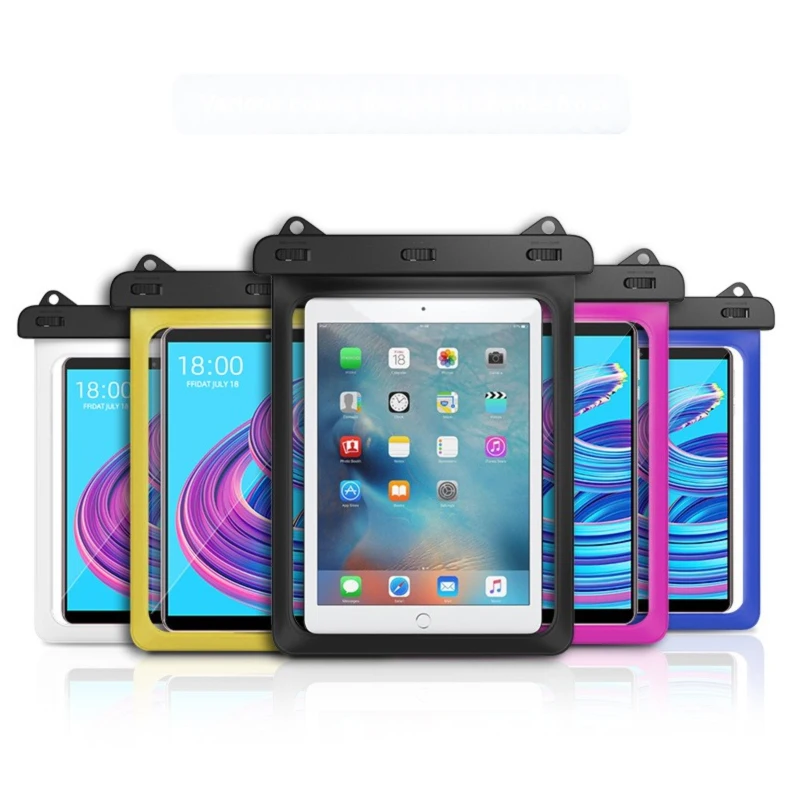 12.5in Waterproof Tablet Bag PVC Clear Tablet Cover Resealable Packaging Pouch Touch Sensitive Ipad Case for Outdoor Activities