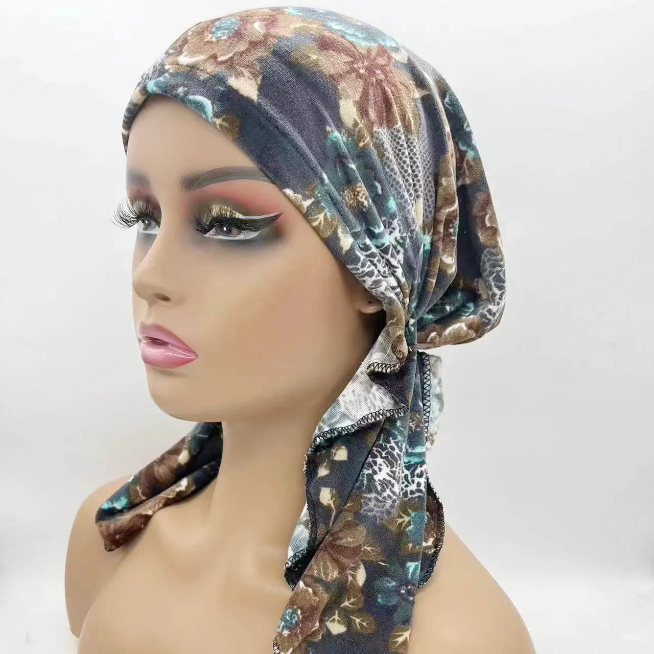 New Fashion Middle East Warm Women Colorful Beanies Skullies Casual Lady Bauty Soft Bandage Hat Muslim Turban Underscarf Hats