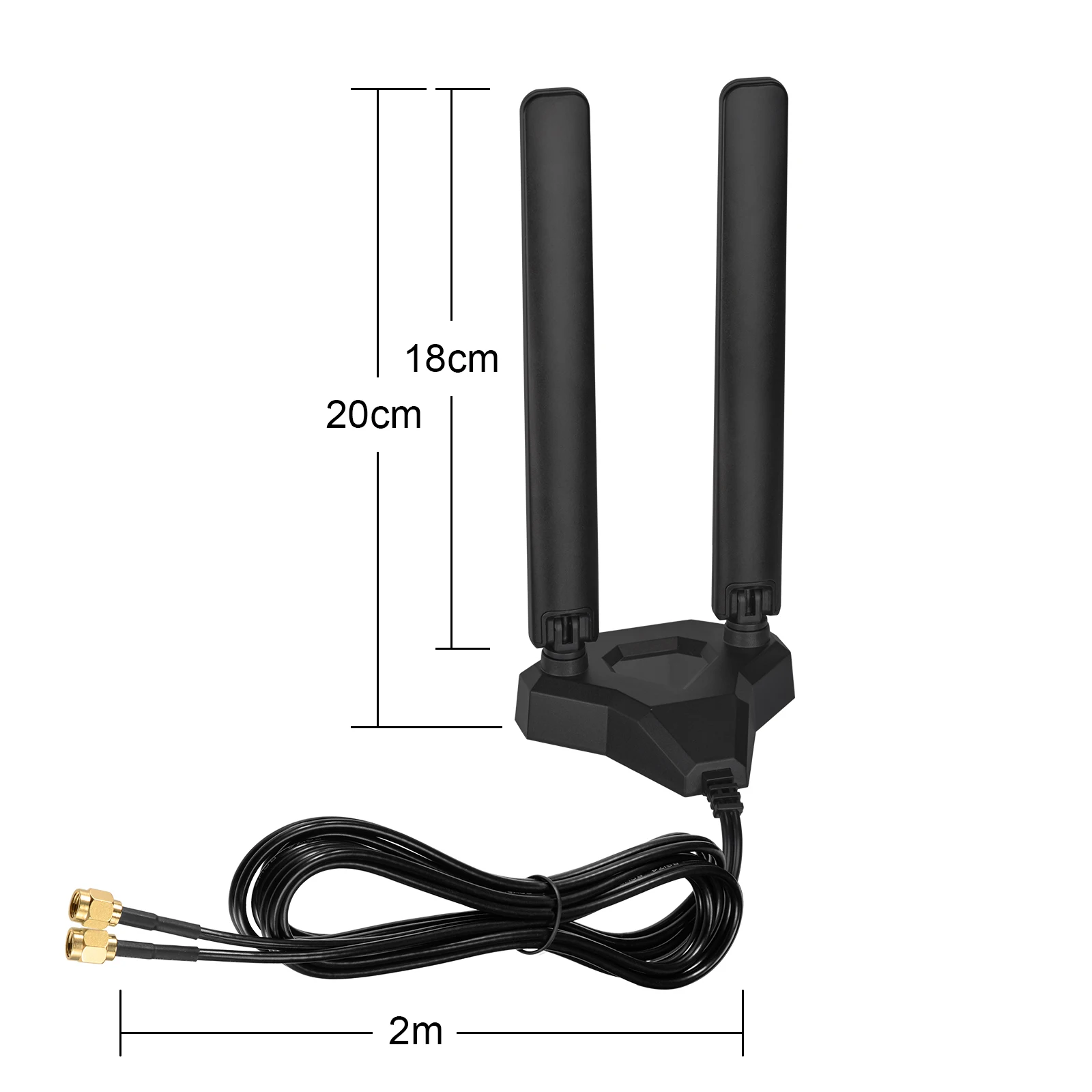 Imagem -02 - Superbat-antena Wifi de Base Magnética 6dbi Dual Band 6ghz 5ghz 2.4ghz 6e Tri-band Gaming Antena 6.5ft Rp-sma Masculino para Wukong Game pc