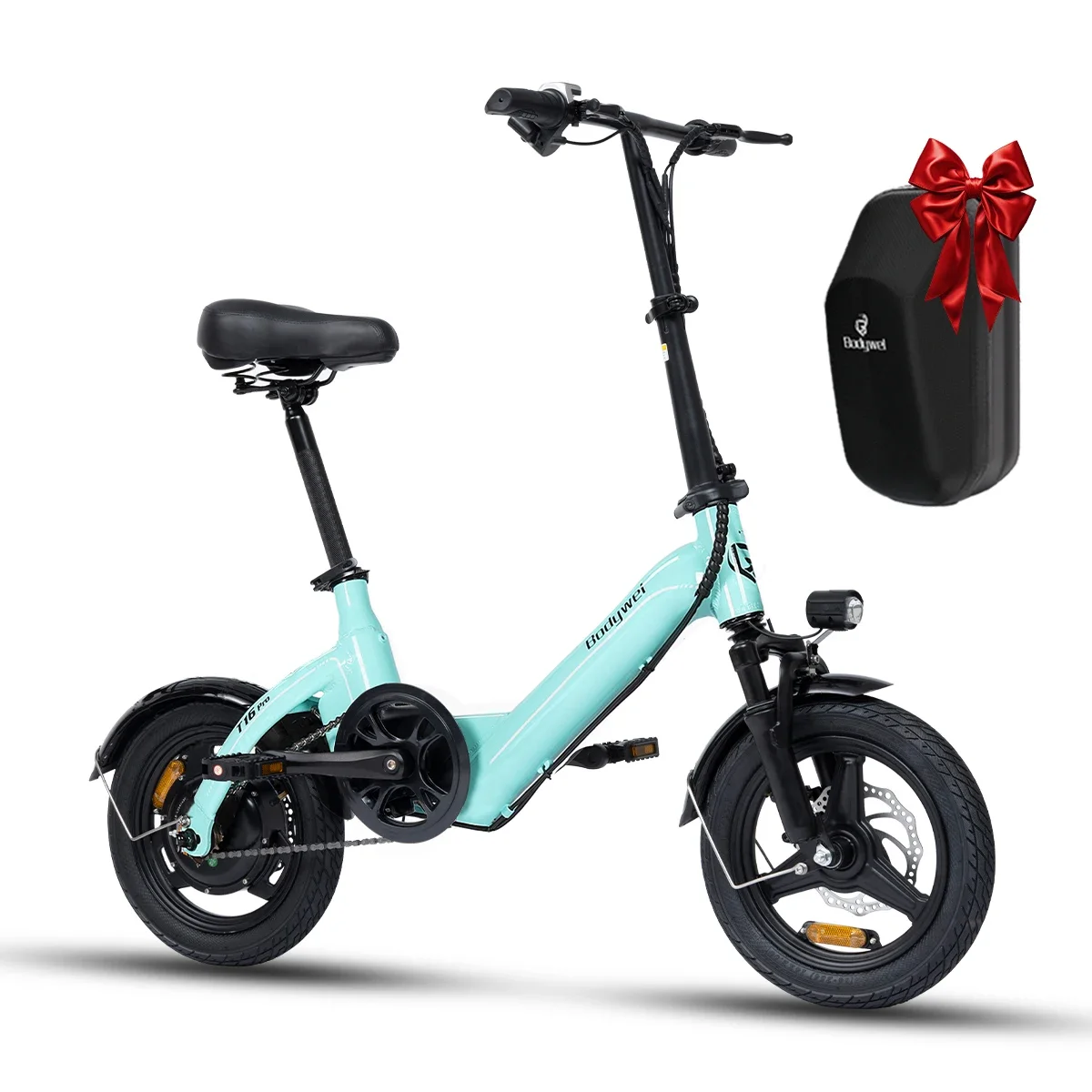 Bodywel T16pro 14" Folding E Bike for Adults, 750W Motor, Electric Bicycle Dual Disc Brakes, Electric Bike for Urban Commute