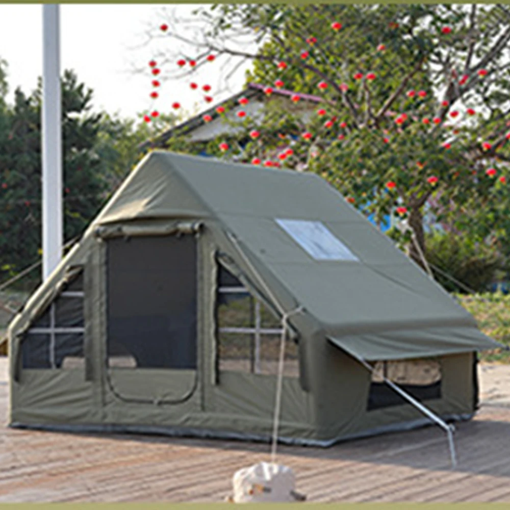 Waterproof Portable Four-Season Triple Layer Camping Tent for Tourist Air Tent Oxford Customized Tent House Factory Direct
