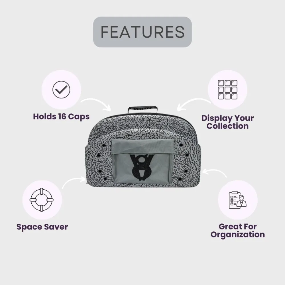 حقيبة حامل قبعة VIP متعددة الأغراض، تحمل ما يصل إلى 14 قبعة، حل تخزين صديق للسفر #5