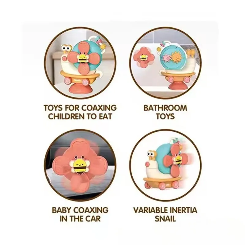 1pc brinquedo do bebê ventosa cadeira giratória, caracol portátil cadeira alta diversão alimentador para crianças 0-1