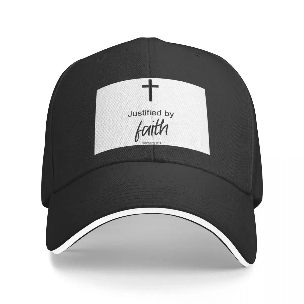 Justified by faith - Romans 5:1 Baseball Cap Military Cap Man Snap Back Hat Baseball Men Women's